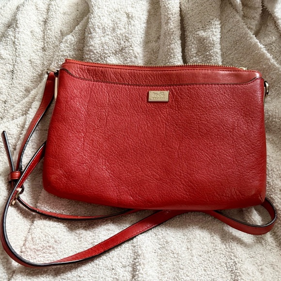 Coach Handbags - Coach Red Leather Crossbody Bag